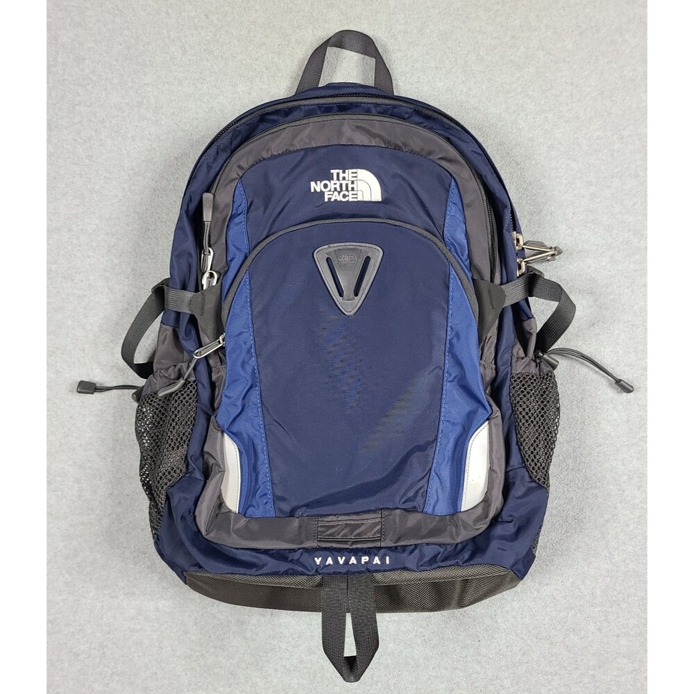 The North Face Vavapai Mountaineering Backpack Blue Padded Laptop Book Bag